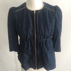 women's sine zip up top